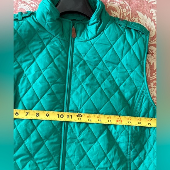 NWT Talbots Turquoise Quilted Puffer Fleece Lined Vest SZ XL - Picture 15 of 16
